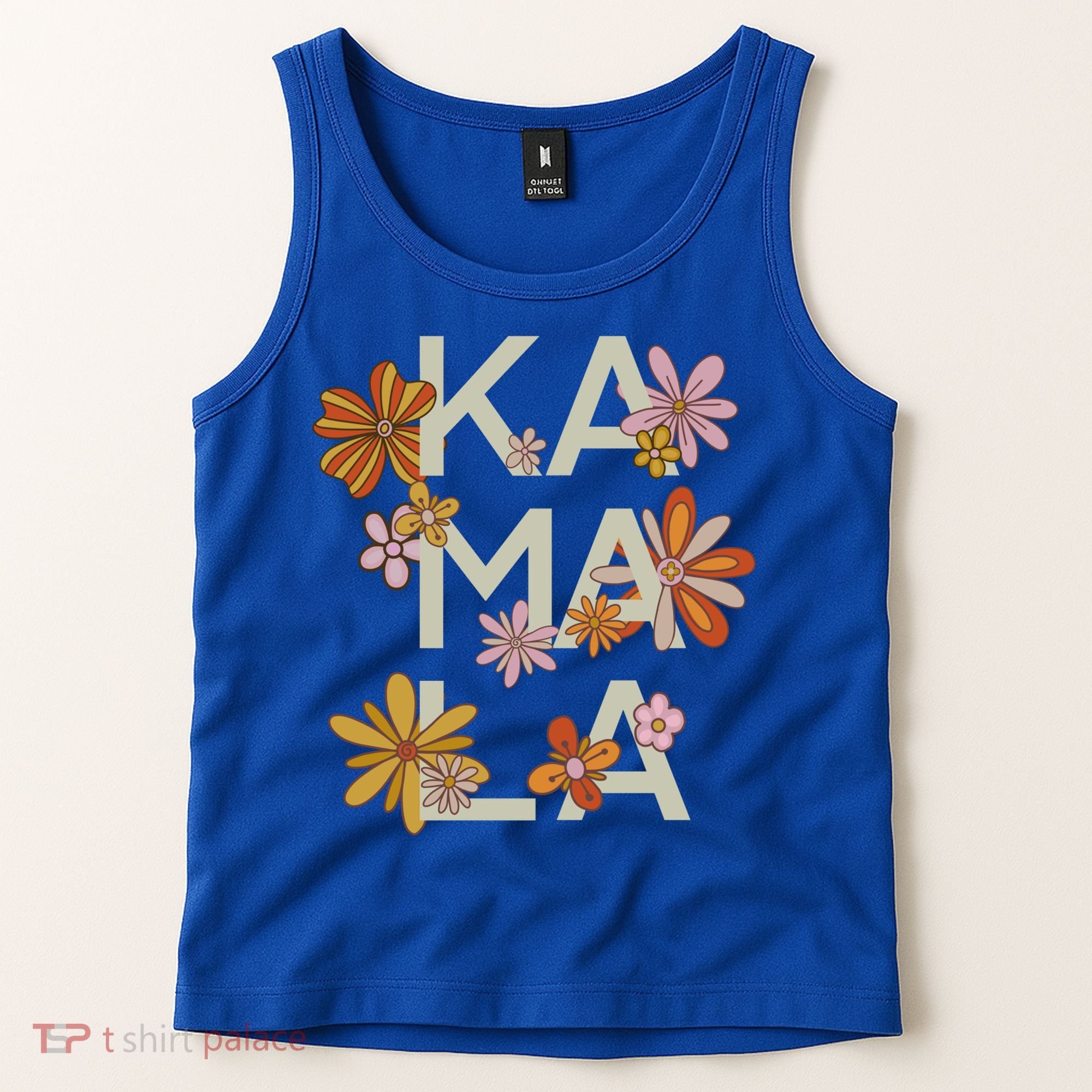 Kamala Flowers Groovy Retro Cute Gift Tank Top