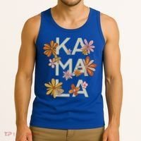 Kamala Flowers Groovy Retro Cute Gift Tank Top thumb 3