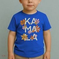 Kamala Flowers Groovy Retro Cute Gift Toddler T-Shirt thumb 2
