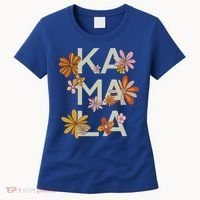 Kamala Flowers Groovy Retro Cute Gift Women's T-Shirt thumb 0