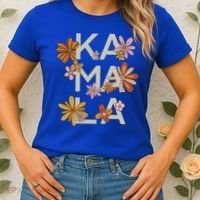 Kamala Flowers Groovy Retro Cute Gift Women's T-Shirt thumb 2
