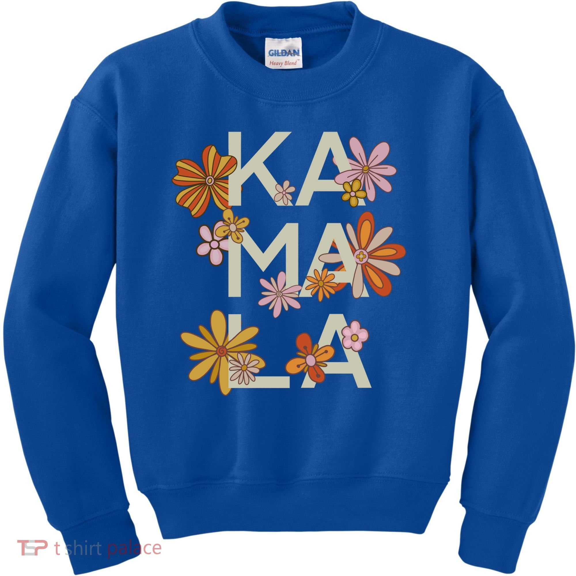 Kamala Flowers Groovy Retro Cute Gift Kids Sweatshirt