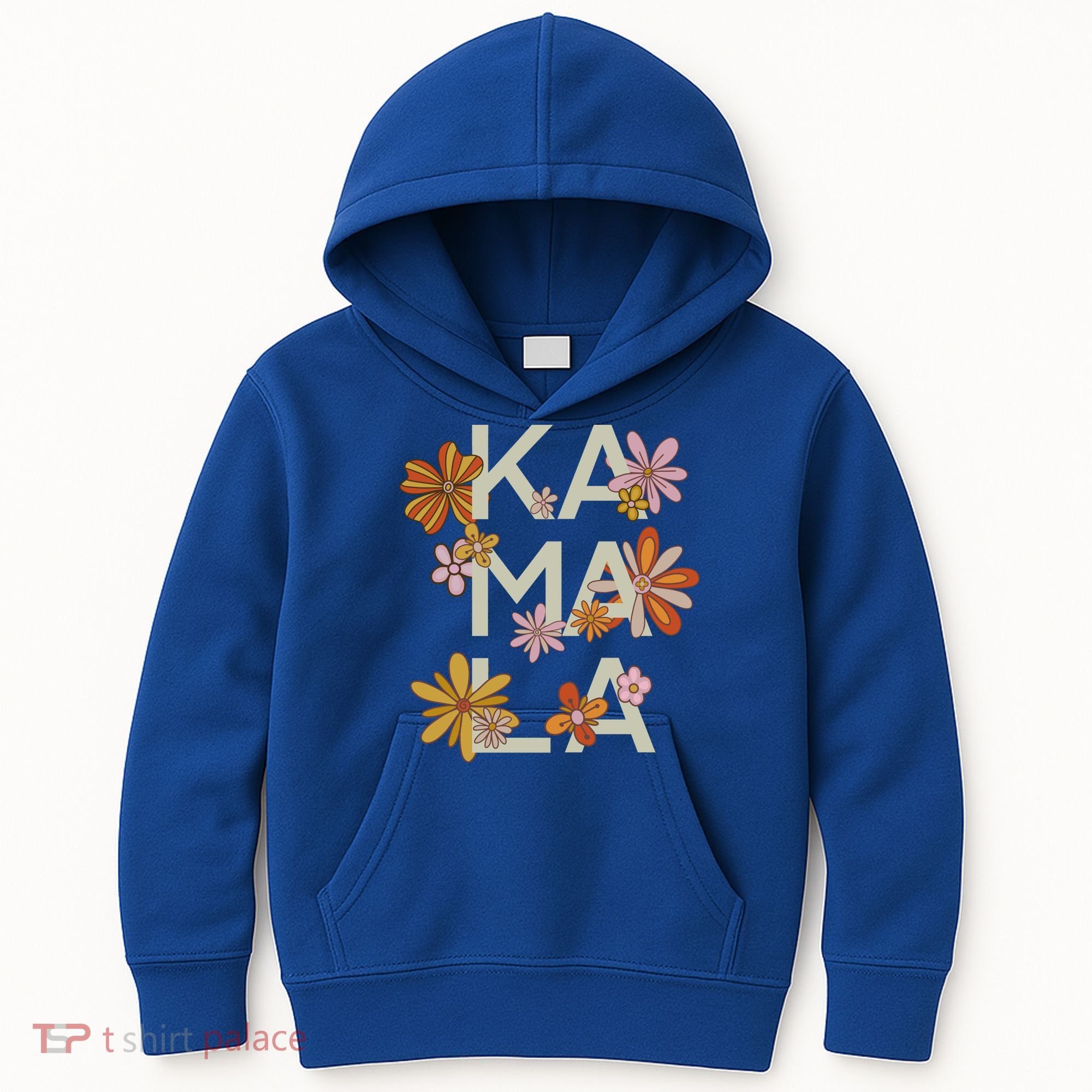 Kamala Flowers Groovy Retro Cute Gift Kids Hoodie