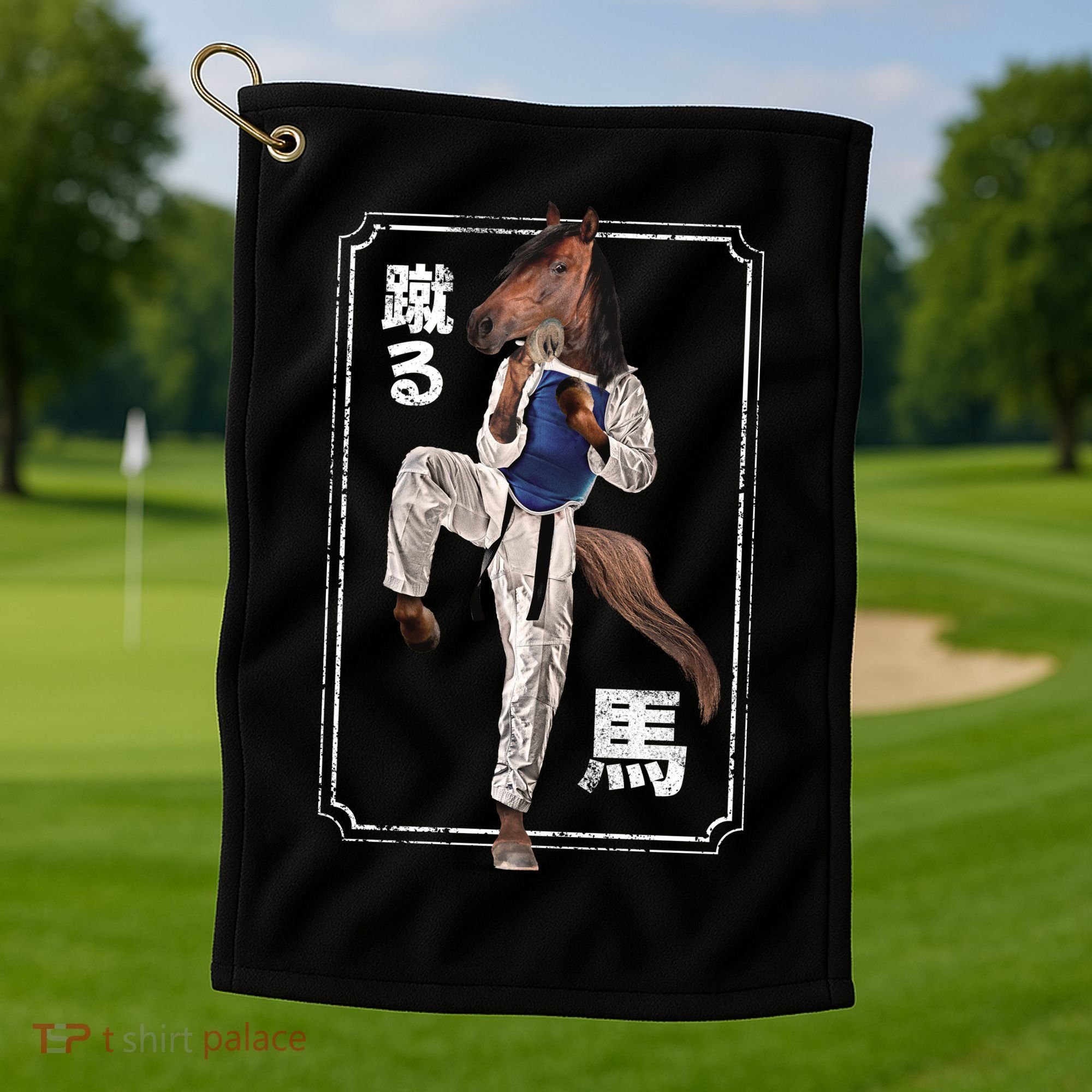 Kung Fu Horse Golf Towel