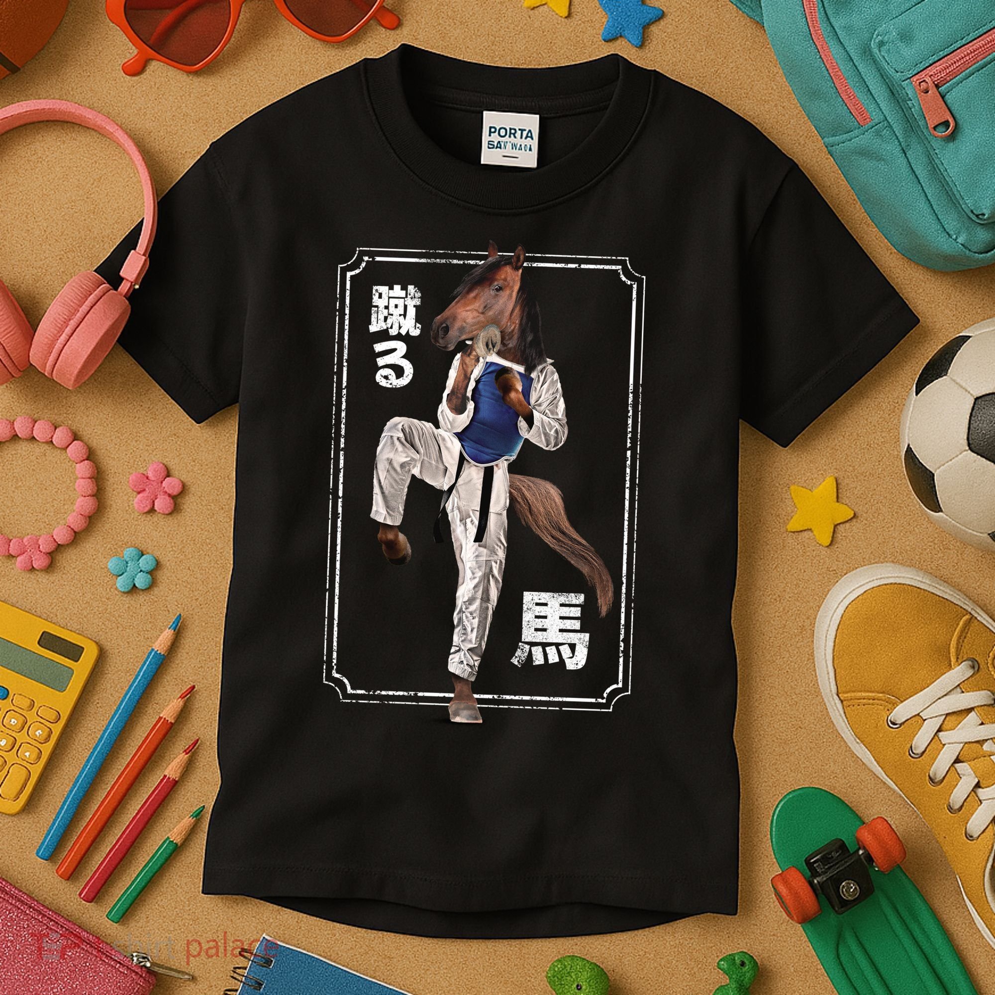 Kung Fu Horse Kids T-Shirt