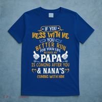 kid Funny If You Mess With Me My Papa And Nana Is Coming, Mother's Day T-Shirt thumb 5
