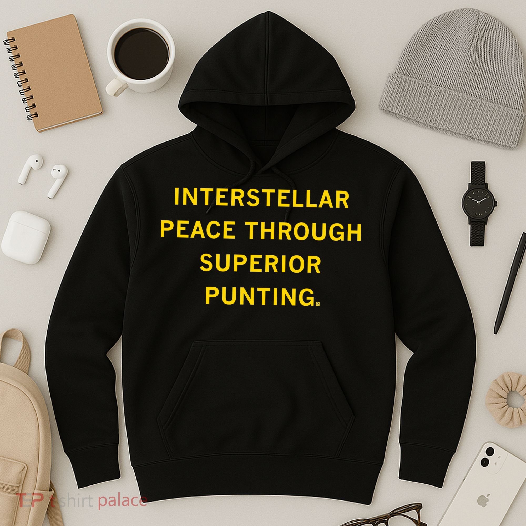 Kirk Ferentz Interstellar Peace Through Superior Punting Hoodie