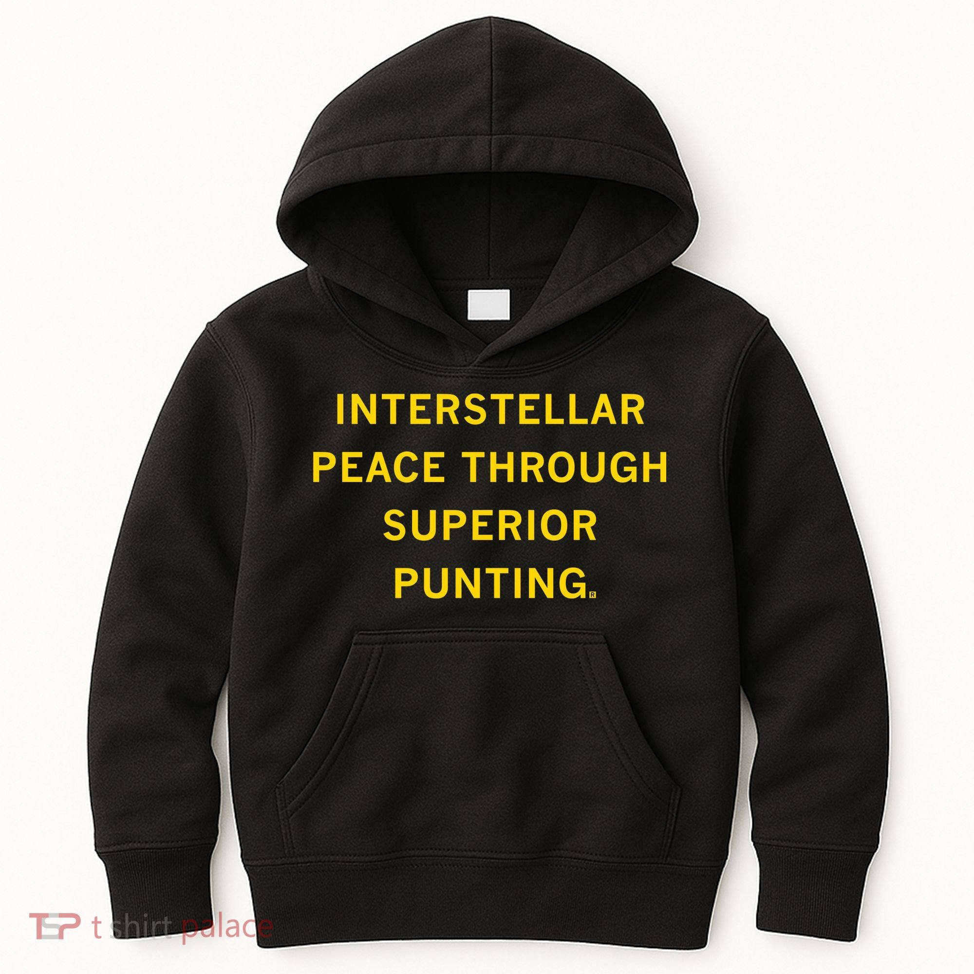Kirk Ferentz Interstellar Peace Through Superior Punting Kids Hoodie