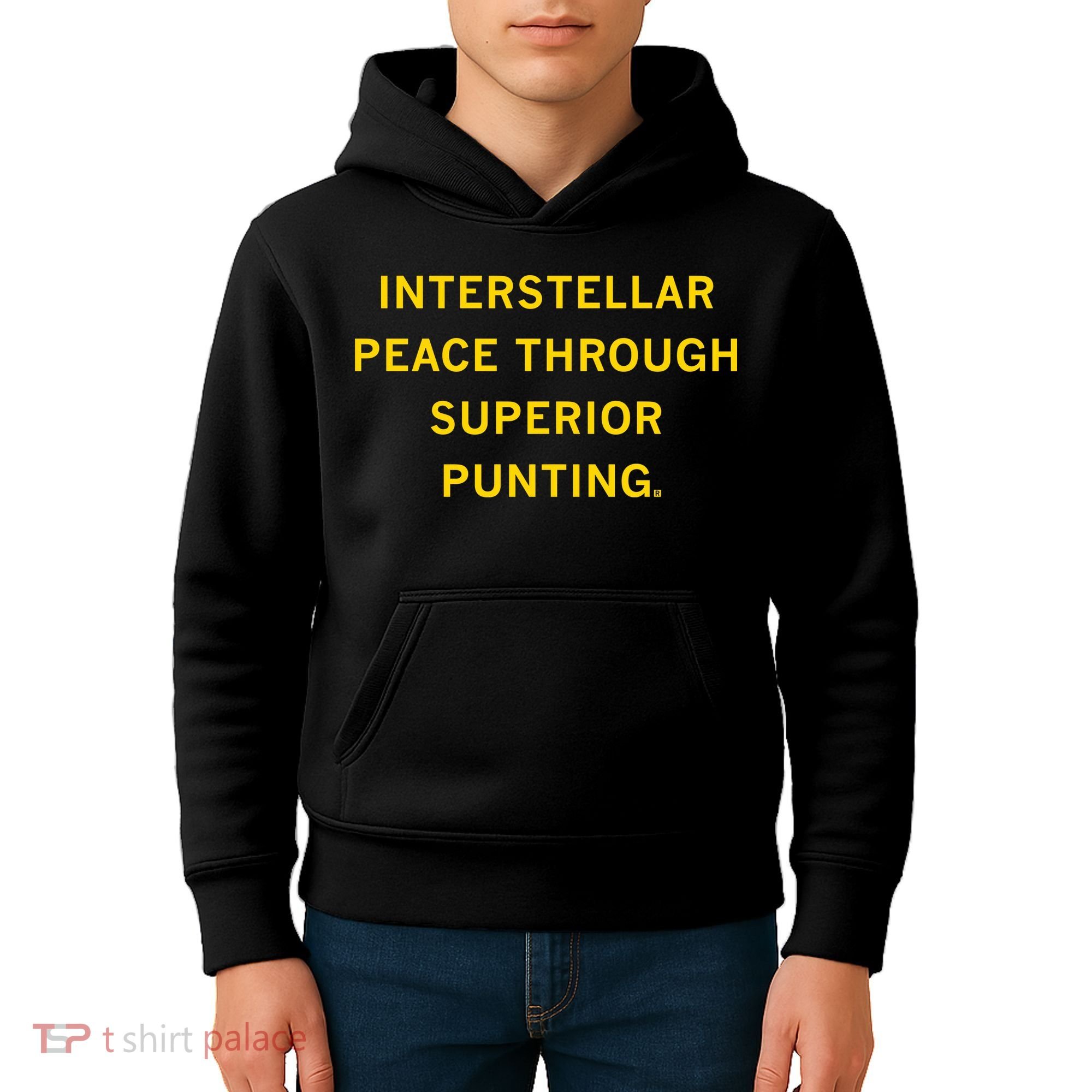 Kirk Ferentz Interstellar Peace Through Superior Punting Kids Hoodie