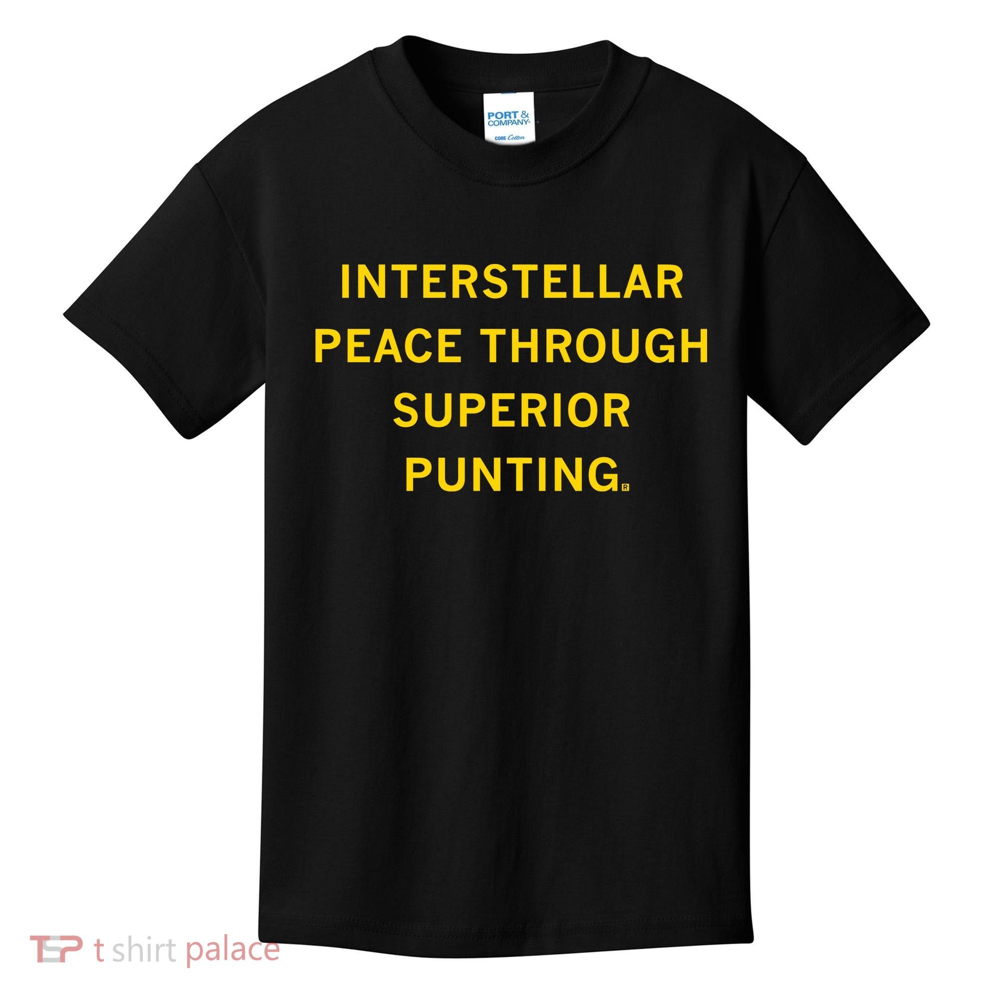 Kirk Ferentz Interstellar Peace Through Superior Punting Kids T-Shirt