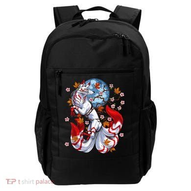 Kitsune Foxs Japanese Nine Tailed Foxs Cherrys Blossom Backpack