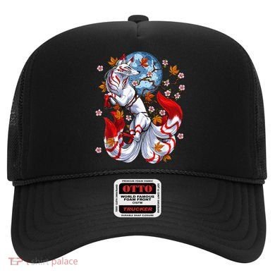 Kitsune Foxs Japanese Nine Tailed Foxs Cherrys Blossom Hat