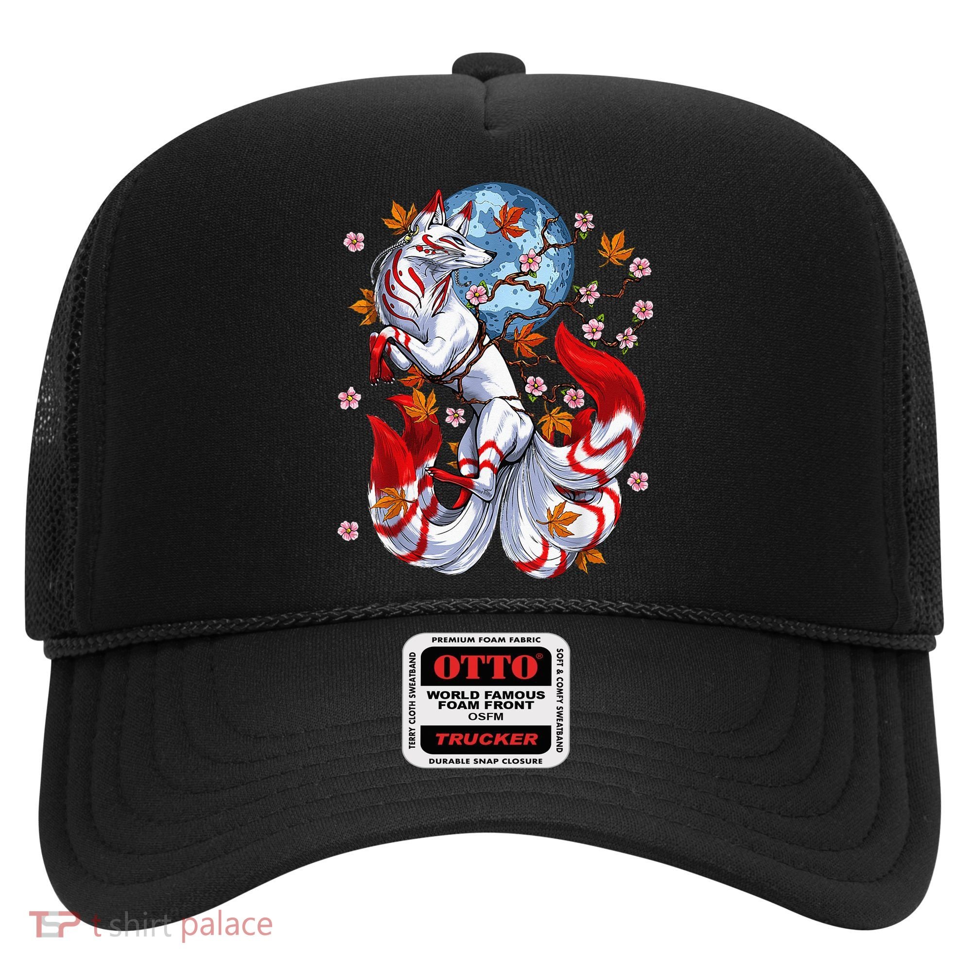 Kitsune Foxs Japanese Nine Tailed Foxs Cherrys Blossom Hat