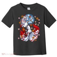 Kitsune Foxs Japanese Nine Tailed Foxs Cherrys Blossom Toddler T-Shirt thumb 0