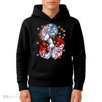 Kitsune Foxs Japanese Nine Tailed Foxs Cherrys Blossom Kids Hoodie thumb 4