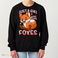Kids Fox Just A Girl Who Loves Foxes Women's Sweatshirt thumb 0