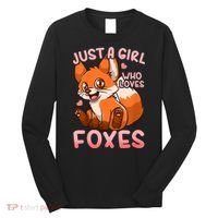 Kids Fox Just A Girl Who Loves Foxes Long Sleeve Shirt thumb 0