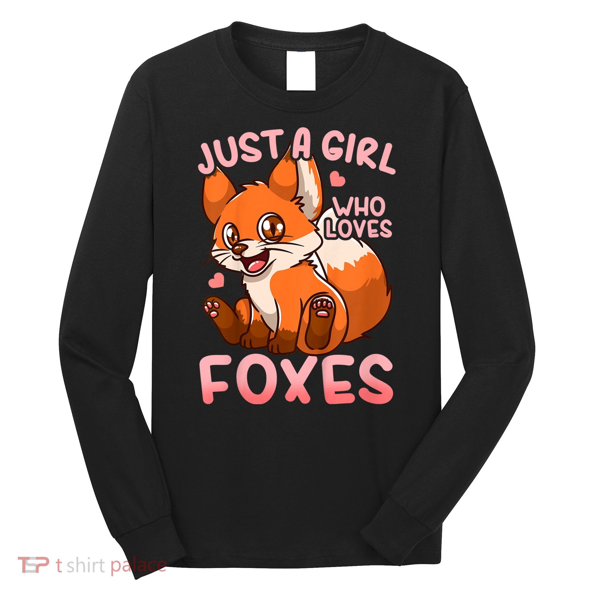 Kids Fox Just A Girl Who Loves Foxes Long Sleeve Shirt