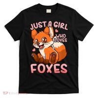 Kids Fox Just A Girl Who Loves Foxes T-Shirt thumb 0