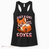 Kids Fox Just A Girl Who Loves Foxes Women's Tank Top thumb 0