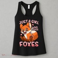 Kids Fox Just A Girl Who Loves Foxes Women's Tank Top thumb 3
