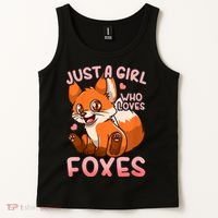 Kids Fox Just A Girl Who Loves Foxes Tank Top thumb 2