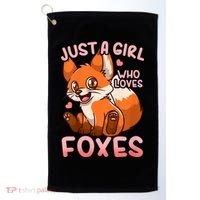 Kids Fox Just A Girl Who Loves Foxes Golf Towel thumb 0