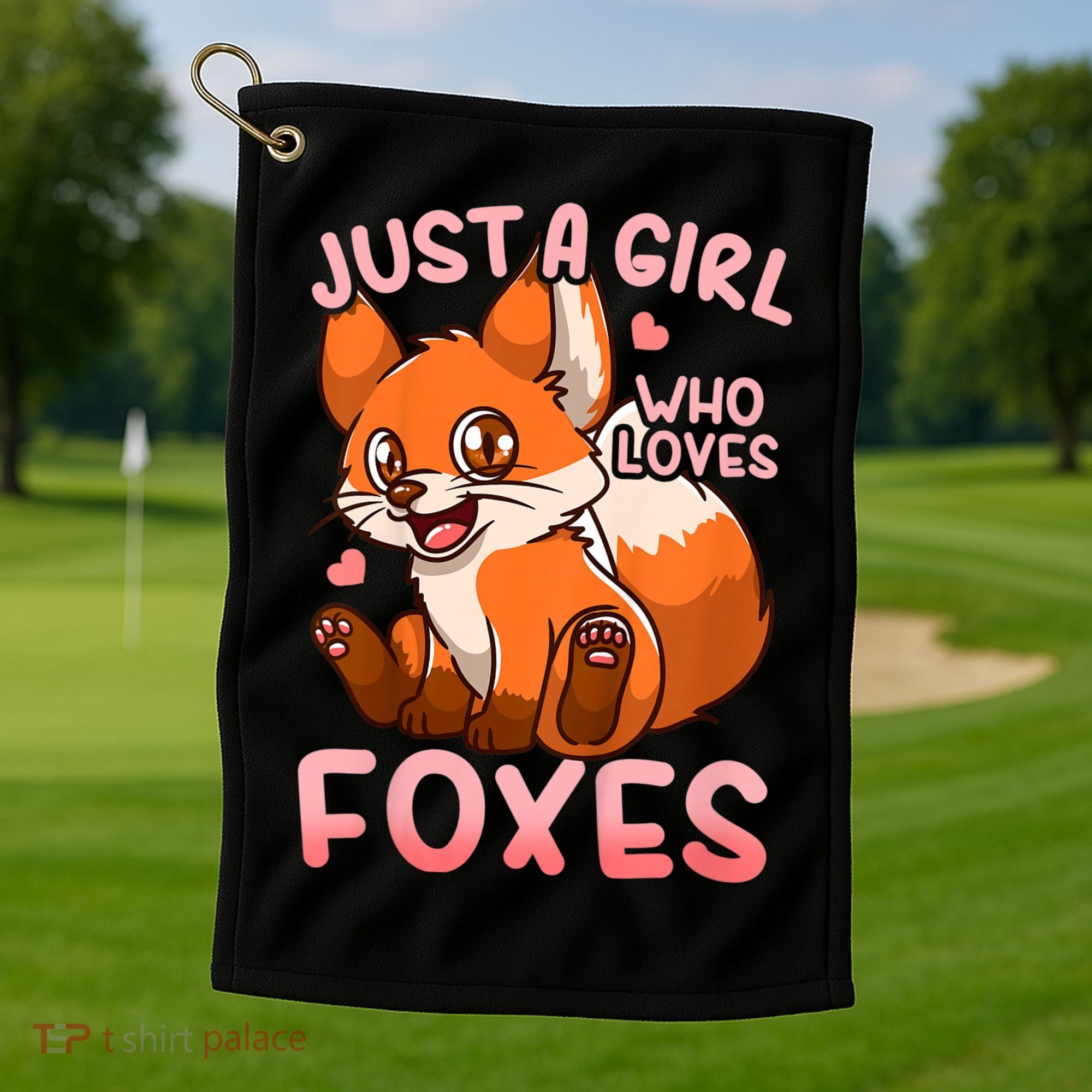 Kids Fox Just A Girl Who Loves Foxes Golf Towel