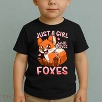 Kids Fox Just A Girl Who Loves Foxes Toddler T-Shirt thumb 2