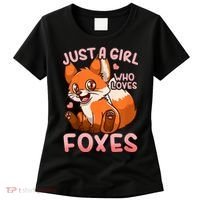 Kids Fox Just A Girl Who Loves Foxes Women's T-Shirt thumb 0