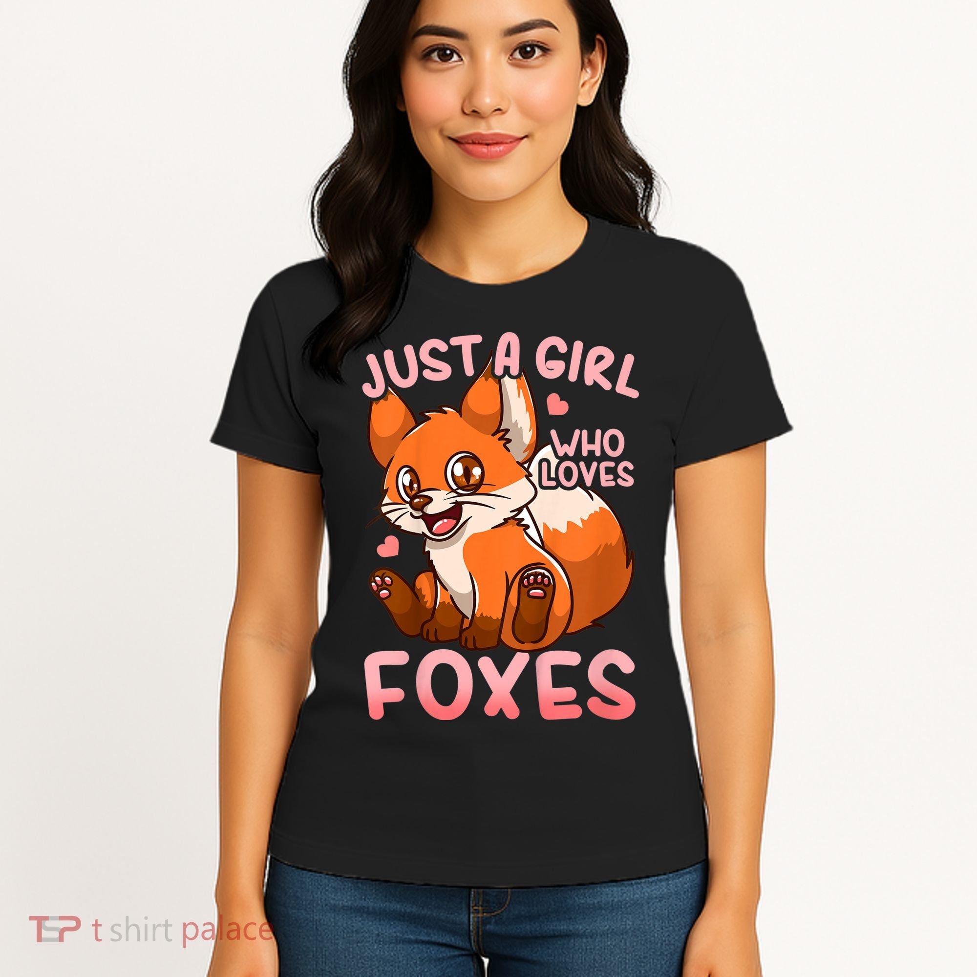 Kids Fox Just A Girl Who Loves Foxes Women's T-Shirt