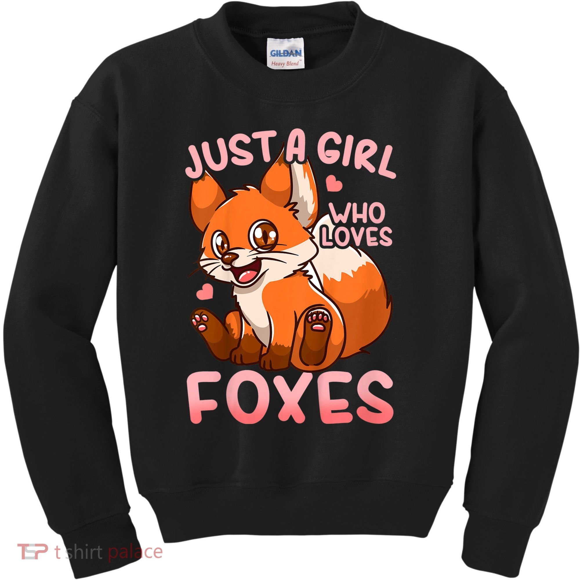 Kids Fox Just A Girl Who Loves Foxes Kids Sweatshirt