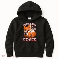 Kids Fox Just A Girl Who Loves Foxes Kids Hoodie thumb 0