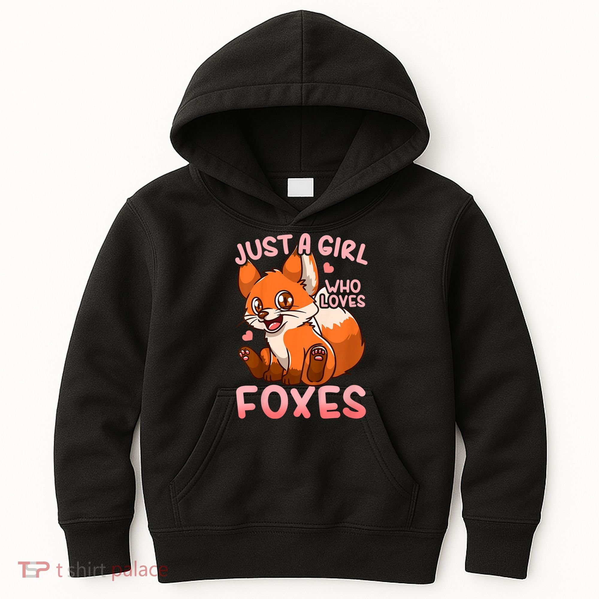 Kids Fox Just A Girl Who Loves Foxes Kids Hoodie