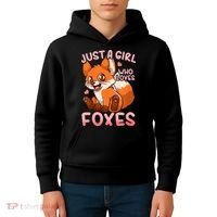 Kids Fox Just A Girl Who Loves Foxes Kids Hoodie thumb 4