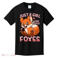 Kids Fox Just A Girl Who Loves Foxes Kids T-Shirt thumb 0