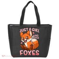 Kids Fox Just A Girl Who Loves Foxes Tote Bag thumb 0