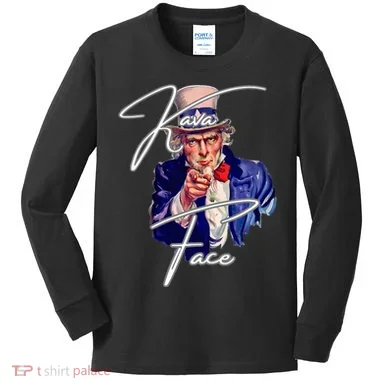 Kava Face Kids Long Sleeve Shirt