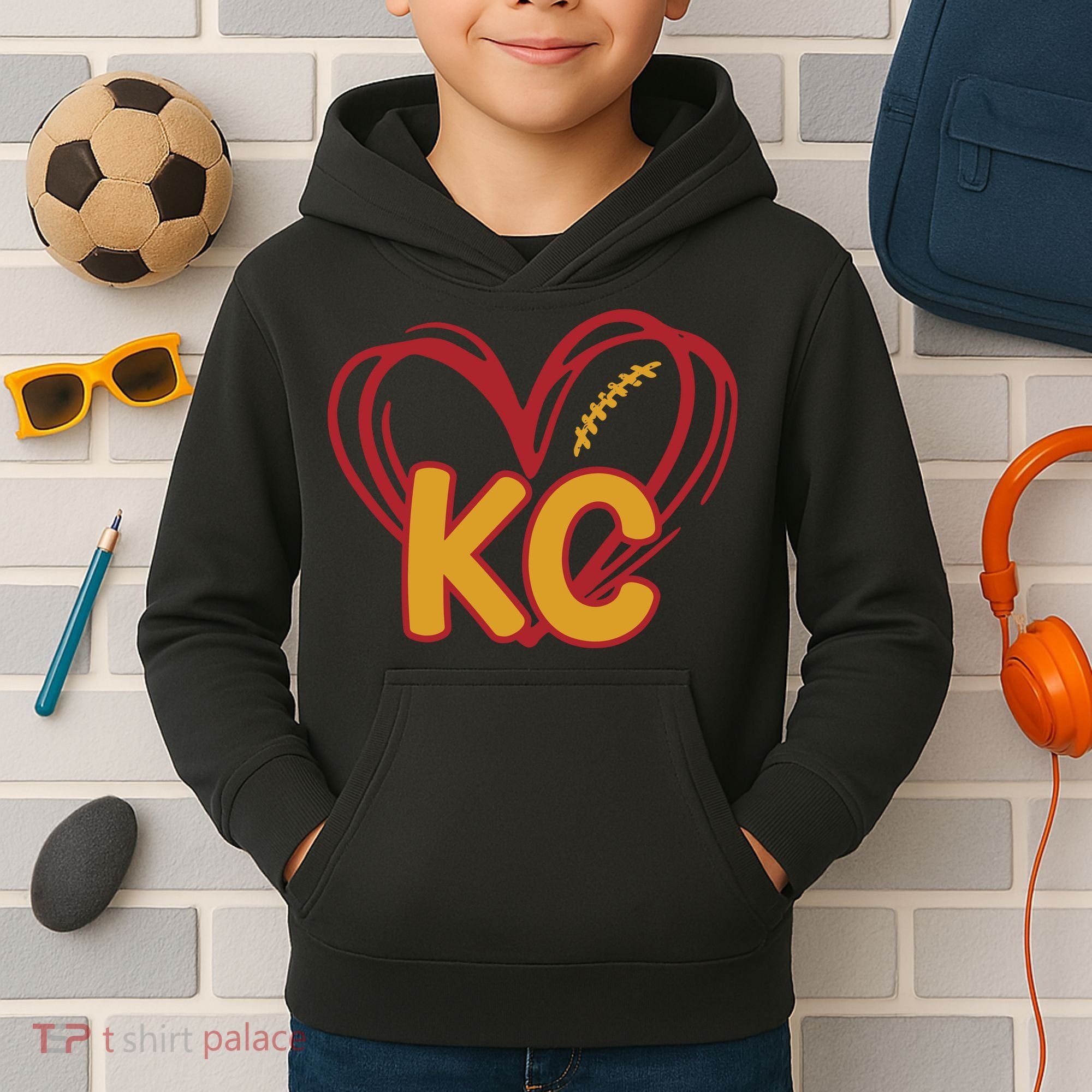 Kc Football Kids Hoodie