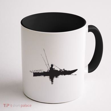 Kayak Fishing Kayaking Coffee Mug back