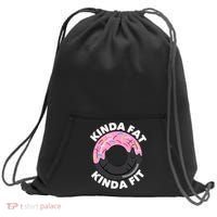 Kinda Fat Kinda Fit Fitness Workout Gift Sweatshirt Cinch Pack Bag thumb 0