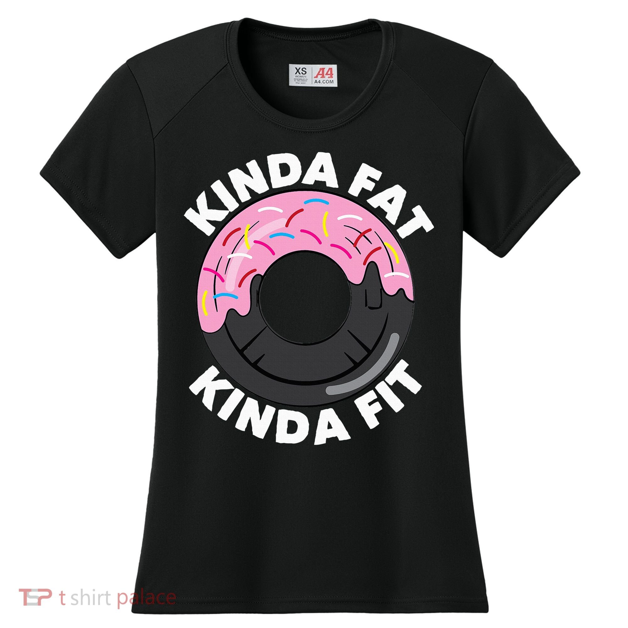 Kinda Fat Kinda Fit Fitness Workout Gift Women's Cooling Performance Crew T-Shirt
