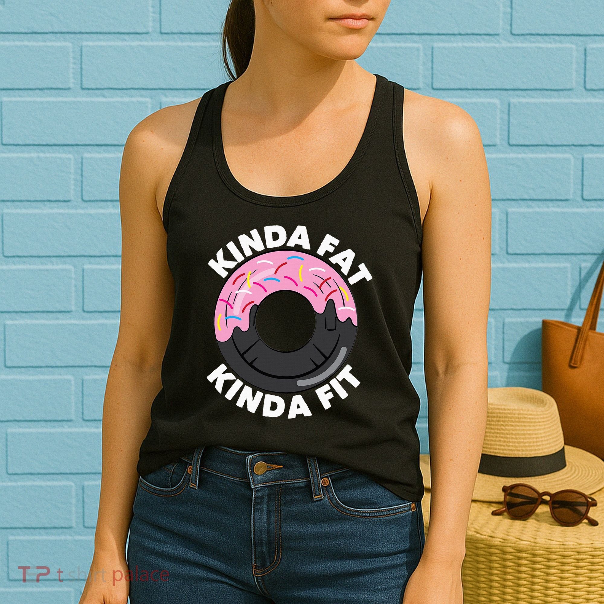 Kinda Fat Kinda Fit Fitness Workout Gift Women's Tank Top