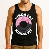 Kinda Fat Kinda Fit Fitness Workout Gift Tank Top thumb 3