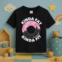 Kinda Fat Kinda Fit Fitness Workout Gift Toddler T-Shirt thumb 3
