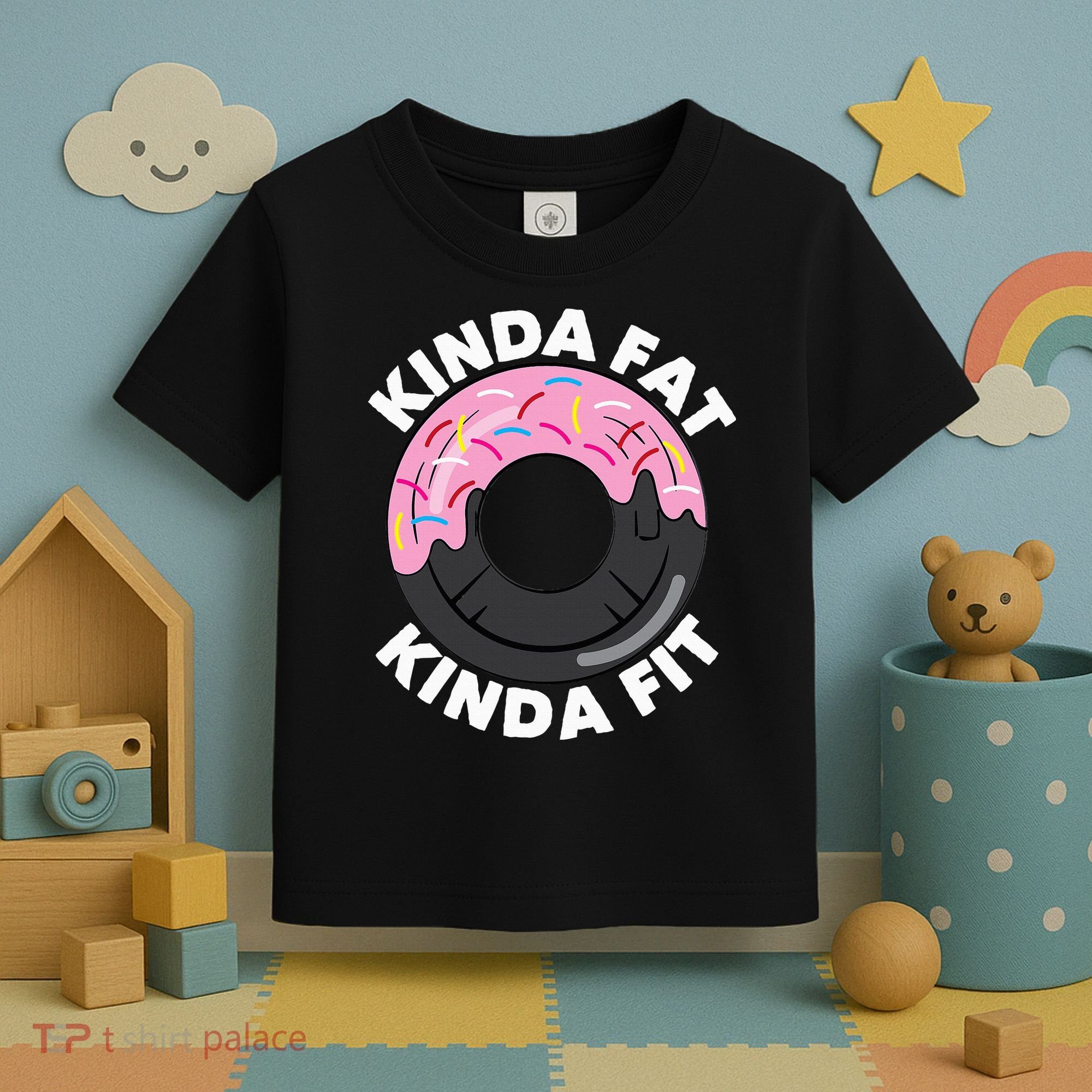 Kinda Fat Kinda Fit Fitness Workout Gift Toddler T-Shirt