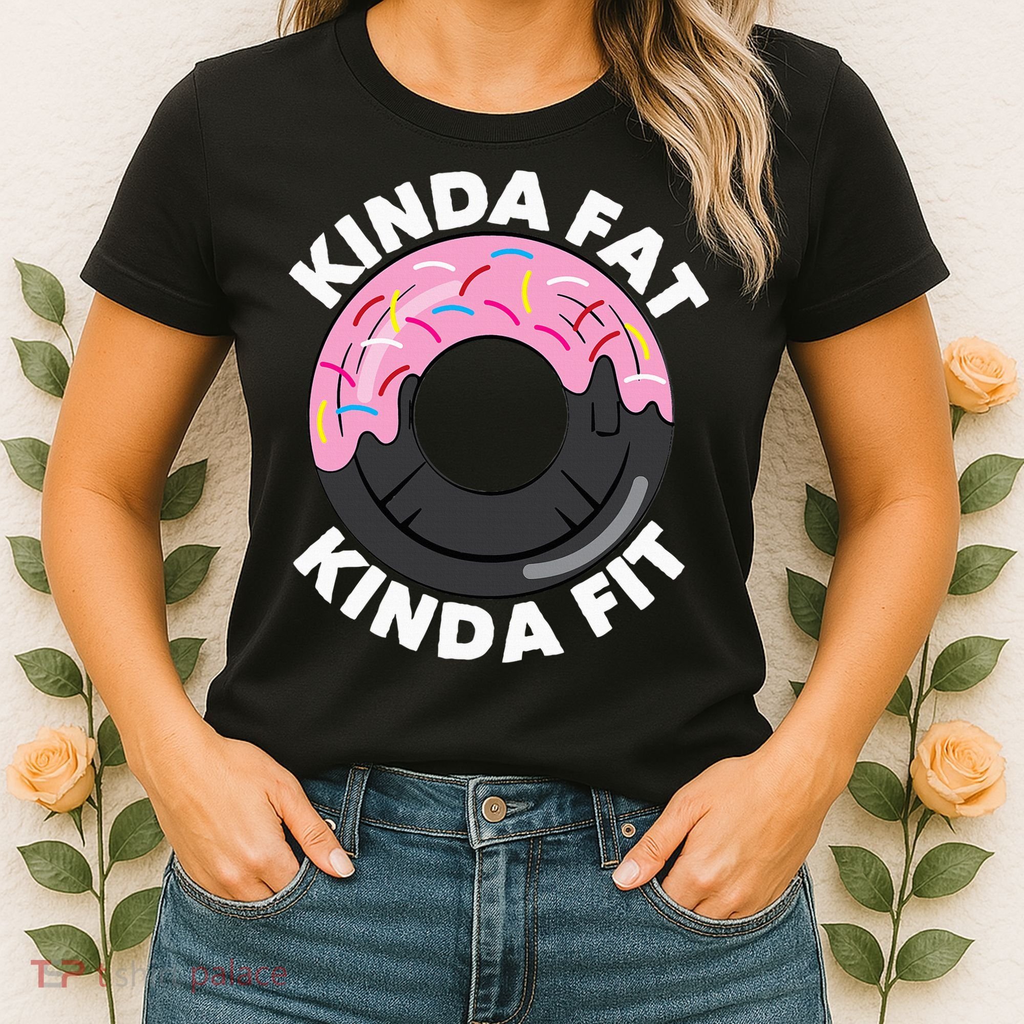 Kinda Fat Kinda Fit Fitness Workout Gift Women's T-Shirt