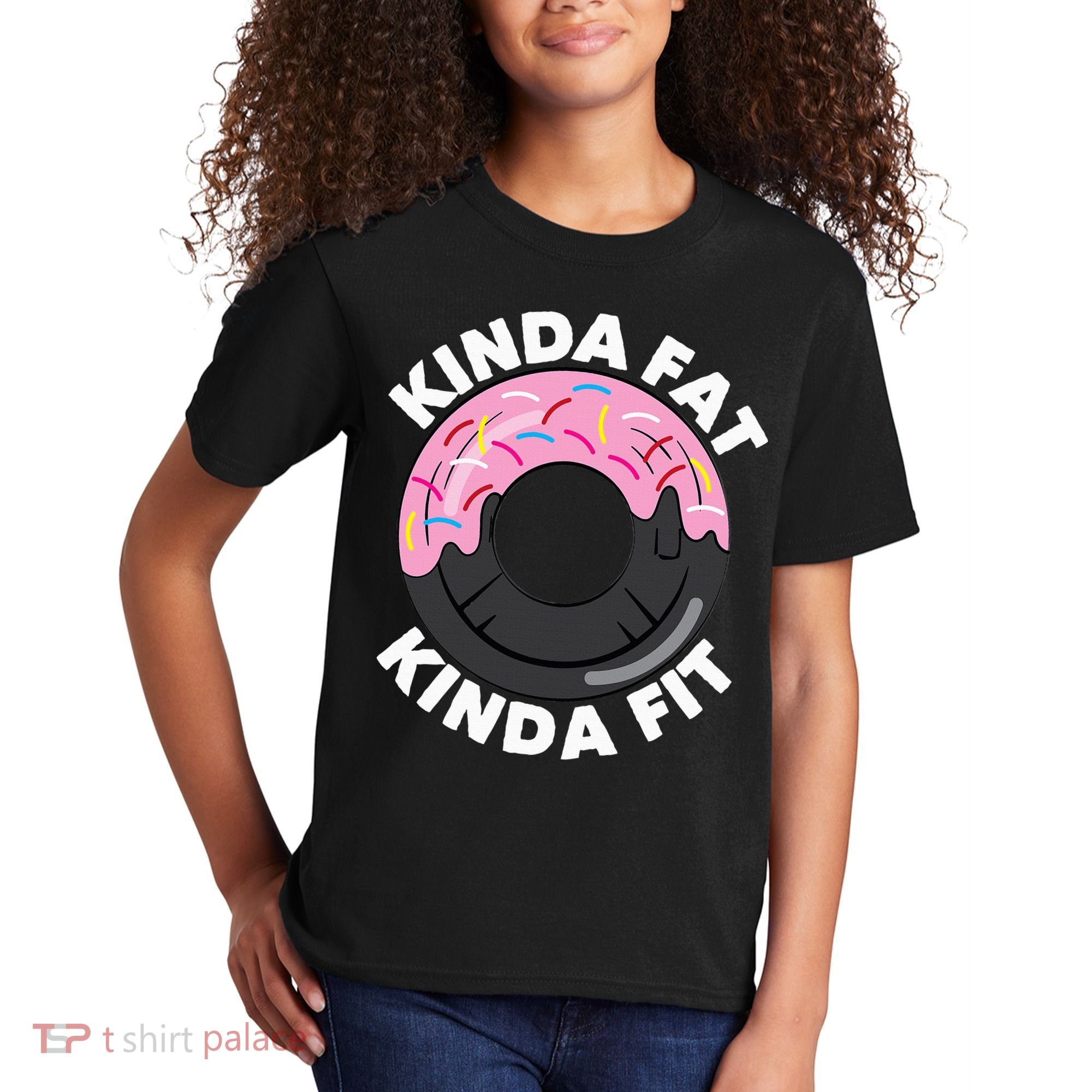 Kinda Fat Kinda Fit Fitness Workout Gift Kids T-Shirt