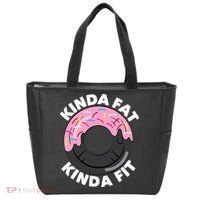 Kinda Fat Kinda Fit Fitness Workout Gift Tote Bag thumb 0