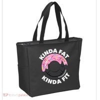 Kinda Fat Kinda Fit Fitness Workout Gift Tote Bag thumb 2